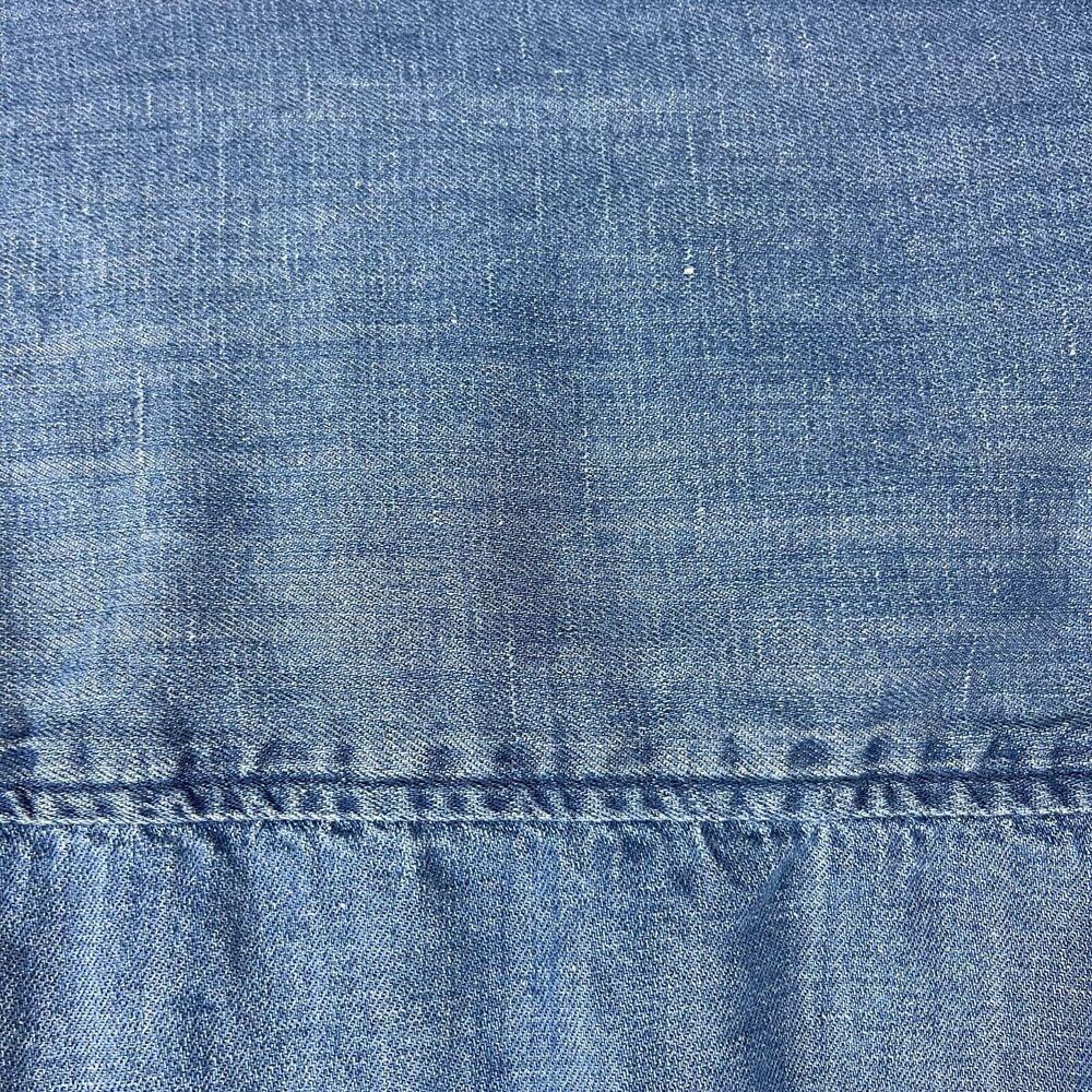 WeWoreWhat Linen Blend Top Womens XS Small Blue Long Sleeve Button Down - Picture 13 of 13